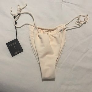 NWT Skatie Kristin Botton Ivory Ribbed Size Small